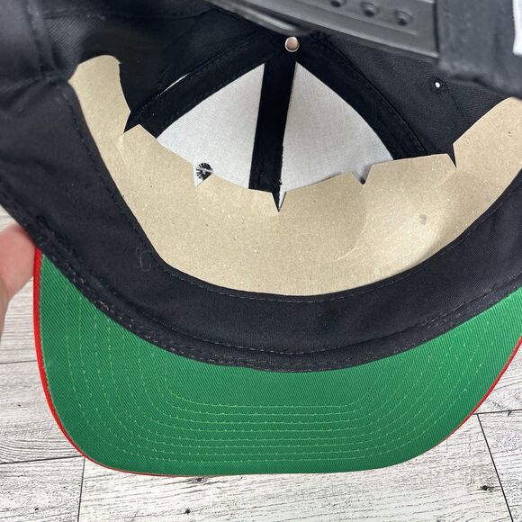 VINTAGE CHICAGO BULLS SNAPBACK HAT CAP ADULT BLACK/RED NWT 90'S NOS JORDAN - Picture 13 of 13